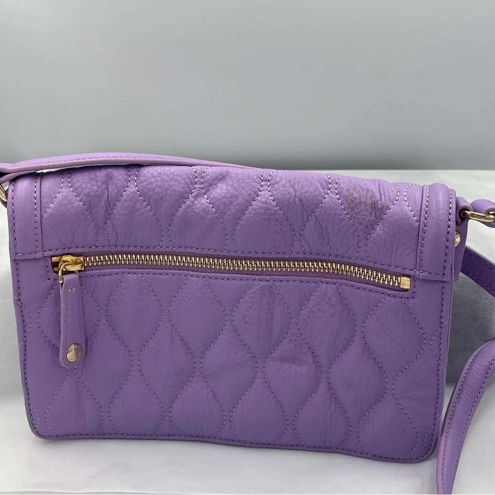 Vera Bradley Lavender Quilted leather Crossbody Bag adjustable strap. Used. - Picture 3 of 14